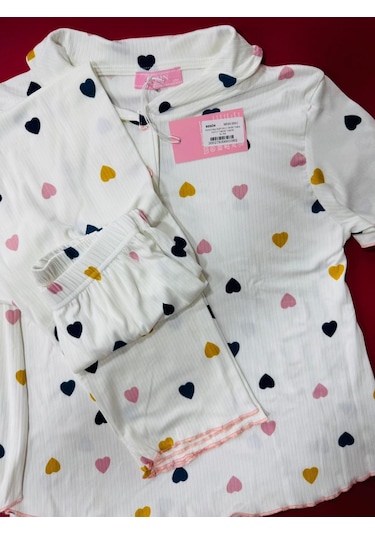 Berin Bayan Pijama Takımı-2041 Beyaz - Çok Renkli