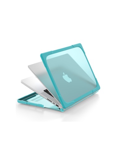 Cbtx Destek Standlı MacBook Pro 14.2" A2442 Laptop Koruyucu Kılıfı  Bebek Mavisi