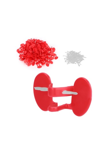 Moveevo Orta Boy İki Asma Tavuk Gözlüğü - Kanat, Yumurta Ve Tavşan Kuyruğu Kırpmayı Engeller - 100 Adet/ Paket Plastik Malzeme