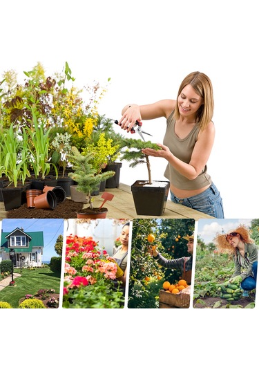 Folinda 3'lü Çelik Bahçe Budama Makas Seti - El Kullanıma Uygun, Hafif Ve Taşınabilir Bahçe Aleti