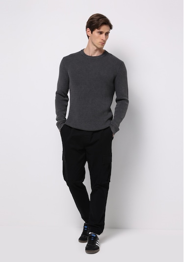 Colins Regular Fit Yuvarlak Yaka Jakarlı Erkek Antrasit Kazak Cl1076731 Q1.v2 Ant Antrasit