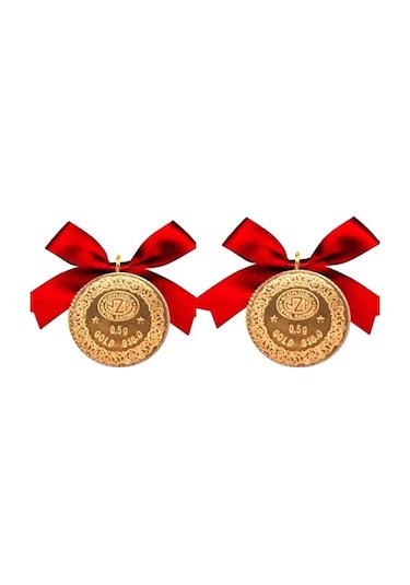 Yarım Gram 22 Ayar Kulplu Altın - 2 Adet