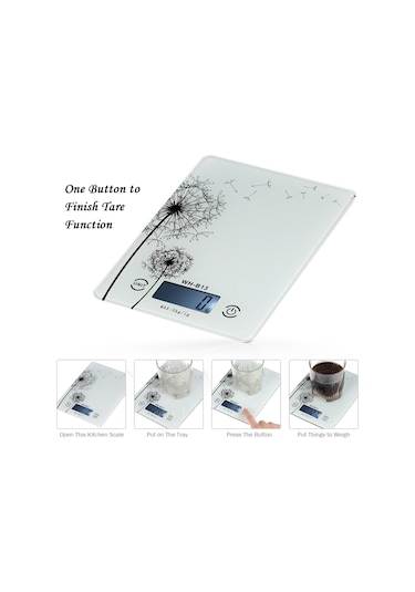 5kg/1g Hassas Dokunmatik Ekran Lcd Arka Işık Dijital Mutfak Gıda Tartısı G/lb/oz Elektronik Ağırlık Dengeleyici Fırıncılık Pişirme Tare Fonksiyonu Çok Renkli