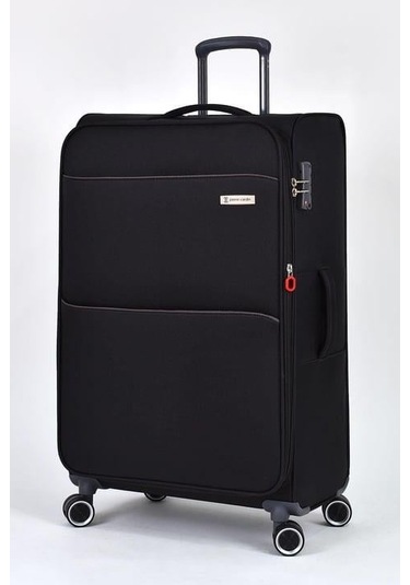 Pierre Cardin Ultra Light Hafif Lüx Kumaş Büyük Boy Valiz Siyah Pc6050 Siyah