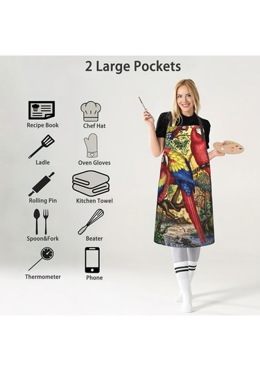 Önlük, Kadınlar İçin Ayarlanabilir Boyunlu Önlük, Ev İçin Uygun Ara Papağanları, Diğer