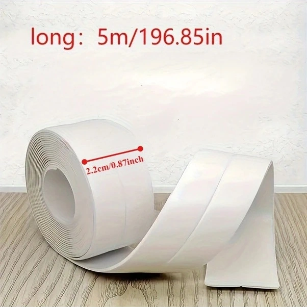 Trendooze Sunshine022 2li Su Yalıtım Bandı 5m Beyaz Pvc Ev Dekorasyon Şeridi