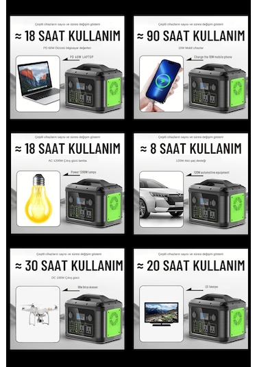 Fuchsia 315.000 mAh 1200W Güçlü Hafif Taşınabilir Kamp ve Doğa İçin İdeal Tasarlanmış Güç Kaynağı