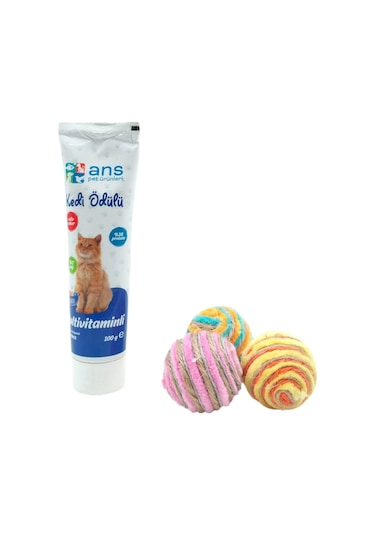 Ans Multivitaminli Kedi Ödülü 100 G + 3'lü Top Oyuncak