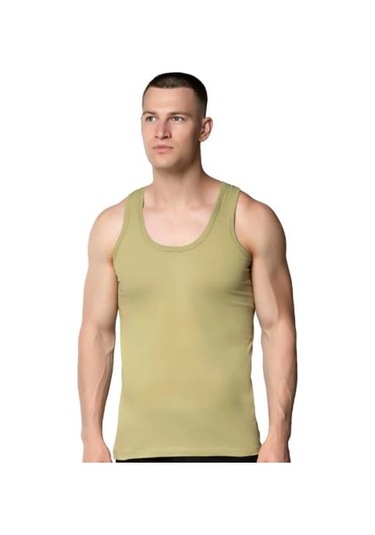 12 Li Paket Cihan Yıldız Erkek Renkli Atlet 2002 Yeni Haki