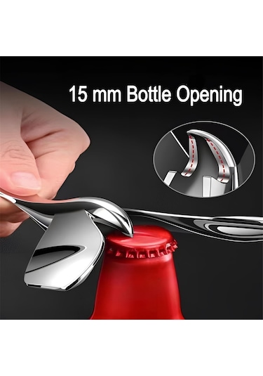 Alaşımlı Kapak Açacağı, Uçan Kuş Şişe Açacağı Gümüş Gri