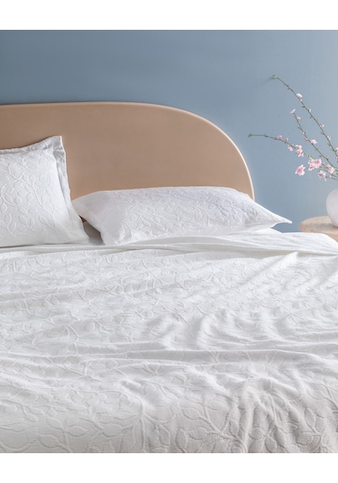 Chantal Tek Kişilik Yatak Örtüsü 8684427016947 Beyaz