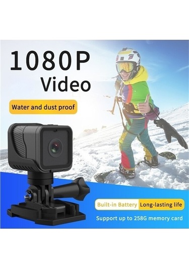 Motion003 Lichen Hd Spor Kamera, 1080 Araba Kayıt Cihazı, Wıfı Binicilik Siyah, Kablosuz Modda Siyah