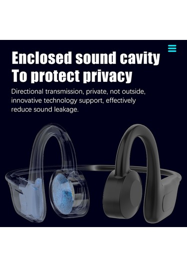 Folinda Siyah Kemiğeiletimli Bluetooth Kulaklık - Kablosuz Kulaküstü Tasarım, 8 Saat Çalma Süresi, 10m Alım Mesafesi