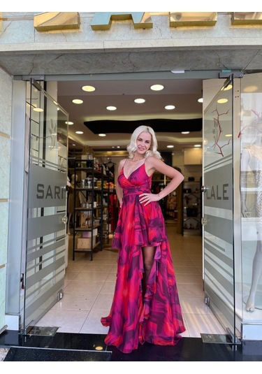 Elbise Empırme Katkat Evafashion Fuşya