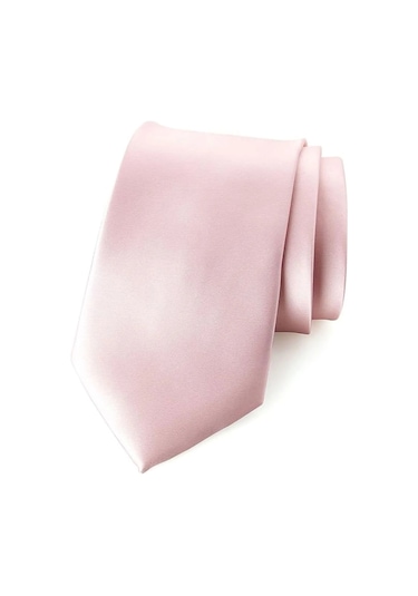 Tezzgelsin Erkek Saten Kravat ve Mendil Set Pembe