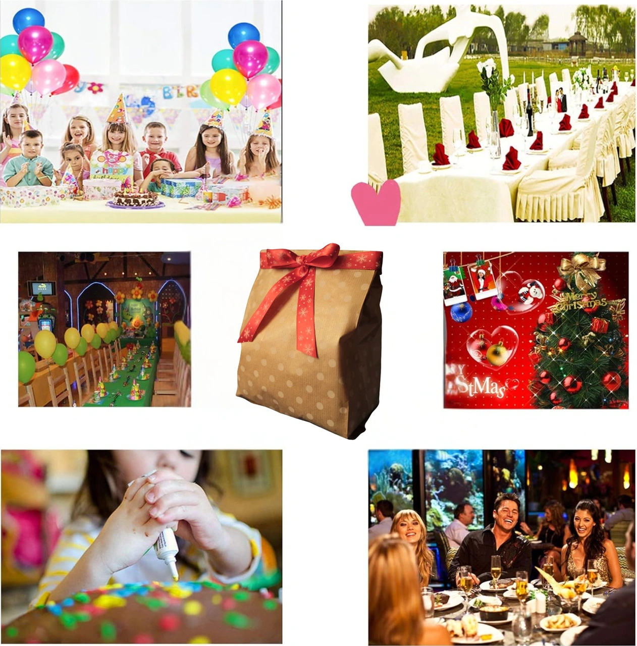 Körüklü Kraft Kese Kağıdı, Beyaz Puantiyeli Şamua Hediye, Ambalaj