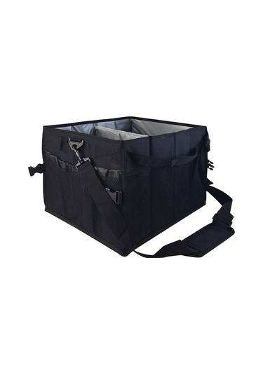 Xiaaokeji Izgara Piknik Çantası Düzenleyici Kağıt Havlu Tutuculu Barbekü Çantası Siyah