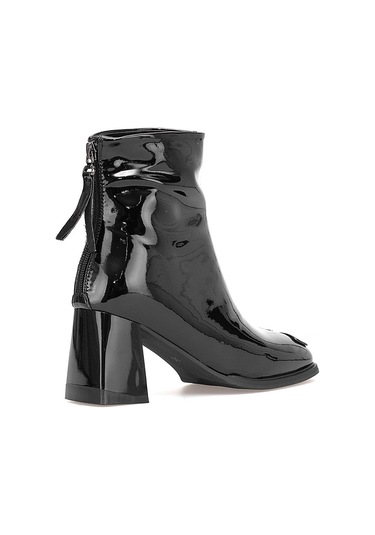 Guja 25k415-1 Kadın Hakiki Deri Topuklu Bot Siyah Siyah