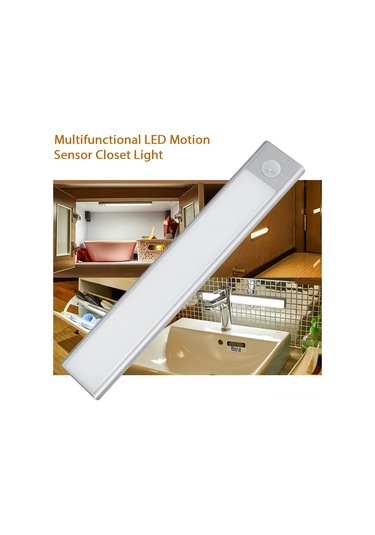 Vkemall 23.5cm Led Klozet Işığı, İnsan Hareket Sensörlü, Usb Şarjlı, Yüksek Parlaklık, Dolap/koridor/umut İçin Uygun, Beyaz Işık