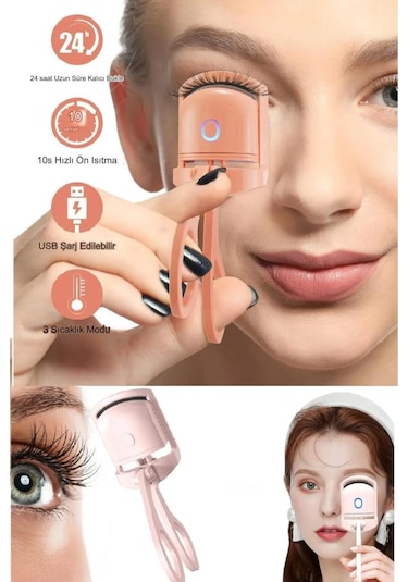 Şarjlı Isıtmalı Elektrikli Kirpik Kıvırıcı 2 Modlu Sıcak Soğuk Ki