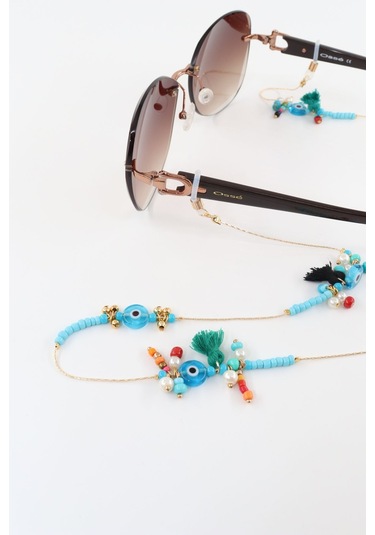 Gold Nazar Boncuklu Gözlük Ipi. Kadın Gözlük Zinciri. Gözlük Ipi. Gözlük Ipi Askısı. Gözlük Zinciri. Gold