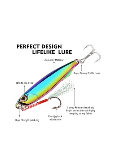 Tongxida 30/10 Adet Sıcak Metal Jigs Seti - 7g-60g Balıkçırk Cazibesi - 30 Renkli Ağır Yem Balıkçılık Kiti