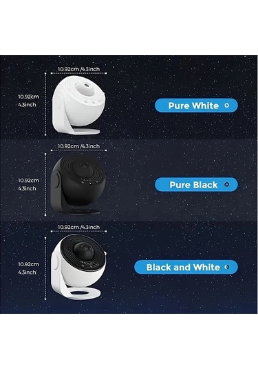 Honeybeeshop Beyaz Dynamic Globe 13 Parça Film Galaksi Projektörü Akıllı Işık 360 Dönebilir Planetaryum Led Lambası 4k Hd Ev Sineması Yatak Odası Dekorasyonu