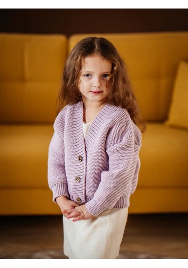 Aishah Kids Kız Çocuk İçin Örgü Sonbahar Kazağı 137624184 Leylak