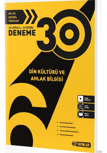 Hız Yayınları 6. Sınıf Din Kültürü 30'lu Deneme