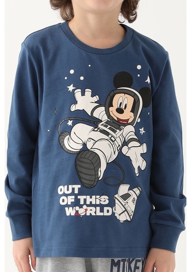 Mickey Mouse D4821-3 Çocuk  Koyu Indigo Pijama