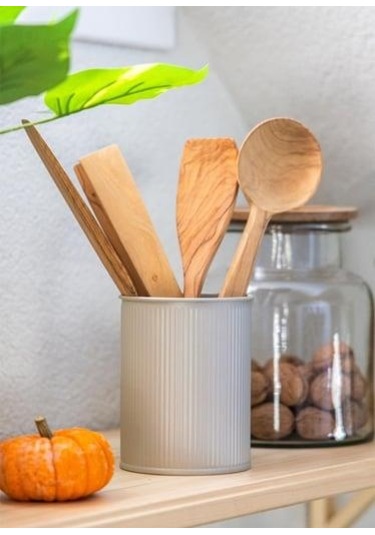 Stripe Tezgah Üstü Kaşıklık Bej 13 11 Cm Bej