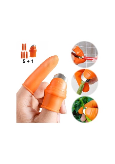 Silikon Başparmak Bıçağı Parmak Soyucu Koruyucu Soyacak Eldiveni MEDIUM