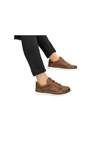 Voyager M012 Taba Hakiki Yumuşak Deri Erkek Ayakkabı Taba