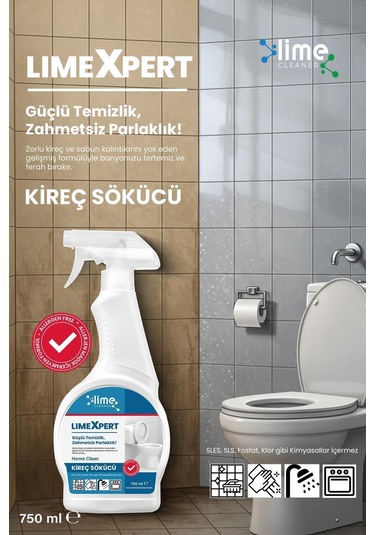 Lime Cleaner Limeexpert Tuvalet Kireç Sökücü ve Leke Düşmanı 5 x 750 ML