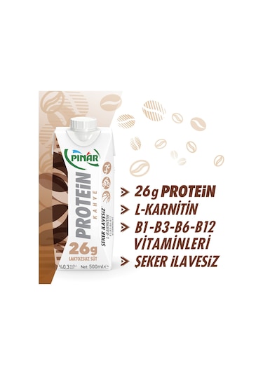 Pınar Protein Kahveli Süt 5 x 500 ML