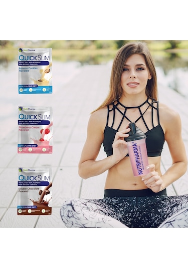 Quick Slim Yüksek Proteinli Öğün Tozu, 30 Öğün Shake + 1 Shaker