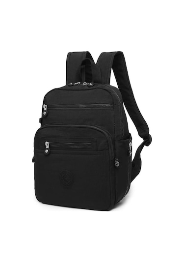 Krinkıl Kumaş Unisex Sırt Çantası 1207 Siyah