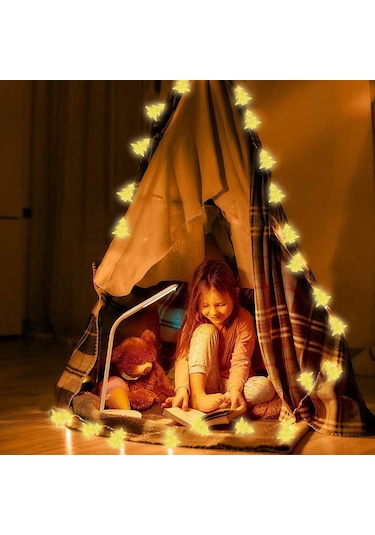 3 Metre Günışığı Çam Ağacı Pilli Led Işık, Ramazan Ayı Işıkları Süsleme Dekoratif Organizasyon Işık Sarı