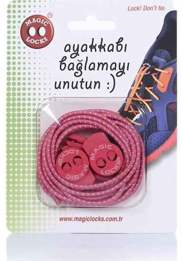 Magic Locks Akıllı Bağcık Yuvarlak Fuşya