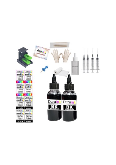 Duruınk Hp 2820e Hp 305 Kartuş Dolum Seti 2x100ml Siyah Mürekkep