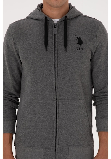 U.s. Polo Assn. Erkek Antrasit Melanj Hırka Örme 50307765-vr081 Antrasit Melanj
