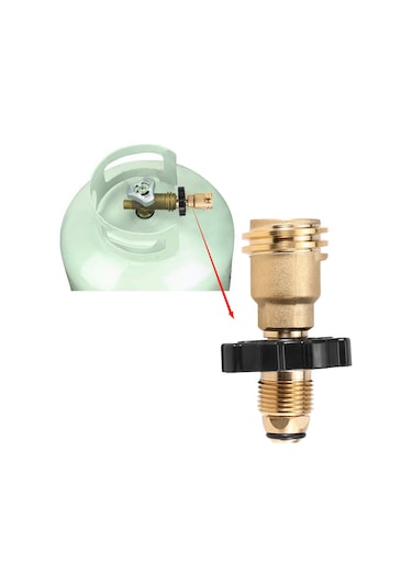 Xiyyadms Pol'dan Qcc1/type1'e Bakır Adaptörü, Kamp Ocakları Ve Propane Cihazları İçin, Kol Kolu İle Kolay Kurulum, Göstergesiz Altın