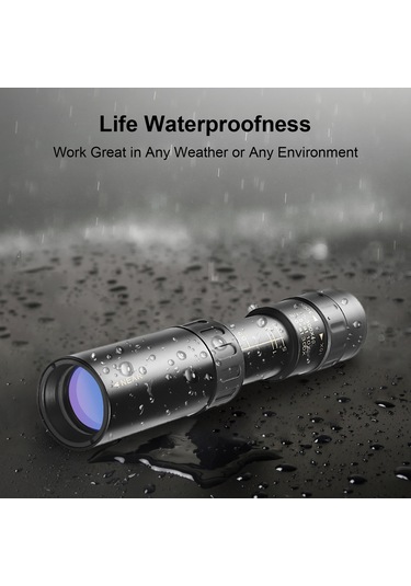 Yaozixa 10-300x25 Bak4 Prisma Fmc Lens Tek Gözlük Teleskopu, Su Geçirmez, Cep Telefonu Uyumlu, Taşınabilir Çanta İle
