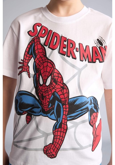 Defacto Marvel Comıcs Regular Fıt 2li Pijama Takımı Erkek Çocuk H4107a826hswt34 Beyaz-wt34