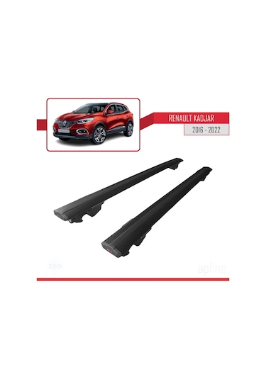 Renault Kadjar 2015-2022 Arası Ile Uyumlu Hook Model Ara Atkı Tavan Barı Siyah 2 Adet