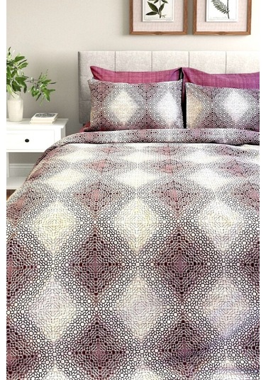 Tek Kişilik Ranforce Nevresim Takımı Düz Çarşaflı Ottoman Gül Kurusu