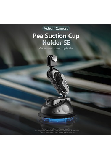 Yunboo Araç İçin Çok Amaçlı Emici Askı - 360 Dönebilir, Çift Top Başlı Tasarım, Gopro Ve Telefonlar İçin