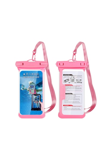 Springsun 7" Telefonlar İçin Ipx8 Su Geçirmez Tpu+abs Askı, Pembe