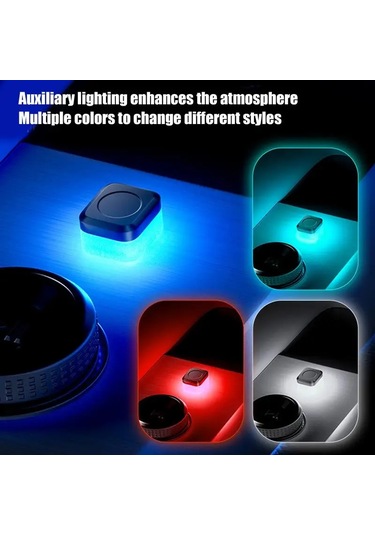 Iç Araba Işıkları Led Ortam Işığı Usb Iç Araba Işık Kablosuz Renkli Red Light 1 Piece Set