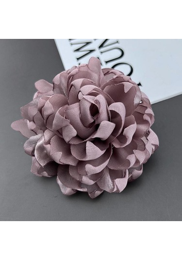 Homyl Kadınlar Için Çiçek Broş Rozeti Büyük Dans Ziyafeti Açık Mor